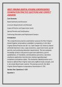 WEST VIRGINIA DENTAL HYGIENE JURISPRUDENCE &NewLine;EXAMINATION PRACTICE QUESTIONS AND CORRECT &NewLine;ANSWERS 