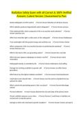 Radiation Safety Exam with all Correct & 100&percnt; Verified Answers &vert;Latest Version &vert;Guaranteed to Pass