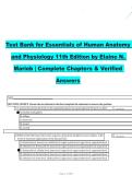 Test Bank for Essentials of Human Anatomy &NewLine;and Physiology 11th Edition by Elaine N&period; &NewLine;Marieb &vert; Complete Chapters & Verified &NewLine;Answers 