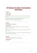 ATT Business Tax Paper 2 Test Questions and Answers&period;