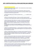 AMT 2 CERTIFICATION EVALUATION QUESTIONS AND ANSWERS
