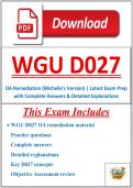 WGU D027 OA Remediation &lpar;Michelle's Version&rpar; &vert; Latest Exam Prep with Complete Answers & Detailed Explanations