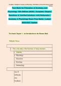 Test Bank for Principles of Anatomy and &NewLine;Physiology 12th Edition &lpar;2026&rpar; &vert; Complete Chapter &NewLine;Questions & Verified Solutions with Rationales &vert; &NewLine;Anatomy & Physiology Exam Prep Guide &vert; Latest &NewLine;2026&sol;2027 Update 