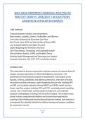 WGU D556 CORPORATE FINANCIAL ANALYSIS OA &NewLine;PRACTICE EXAM V1 2026&sol;2027 &vert; 80 QUESTIONS&comma; &NewLine;ANSWERS & DETAILED RATIONALES 