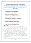 WGU D586 PUBLIC HEALTH POLICY PERFORMANCE &NewLine;ASSESSMENT &vert; 100 COMPLETE RUBRIC-ALIGNED QUESTIONS & &NewLine;ANSWERS WITH RATIONALES &vert; 2026 UPDATE WITH COMPLETE &NewLine;SOLUTIONS&rsqb;