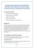 WGU D591 GRANT WRITING TASK 2 PERFORMANCE &NewLine;ASSESSMENT Type 2 Diabetes Grant Proposal&comma; Budget&comma; &NewLine;Evaluation & Revision &vert; 2026 Updated &vert; Rubric-Aligned