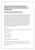 Illinois &lpar;IL&rpar; &lpar;IEPA&rpar; Class B Water Plant Operator &NewLine;Certification Exam &vert; Latest Verified Questions and &NewLine;Detailed Answers 