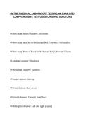 AMT MLT MEDICAL LABORATORY TECHNICIAN EXAM PREP&NewLine;COMPREHENSIVE TEST QUESTIONS AND SOLUTIONS