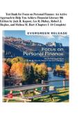 Test Bank For Focus On Personal Finance 8th Edition By Kapoor&comma; Dlabay&comma; Hughes & Hart &vert; Chapters 1-14 &vert; ISBN 9781266804519