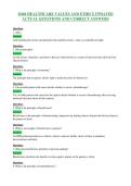 D404 HEALTHCARE VALUES AND ETHICS UPDATED&NewLine;ACTUAL QUESTIONS AND CORRECT ANSWERS