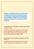Category 3A&plus;3B Pesticide Exam &lpar;New Jersey &NewLine;Category 3A&plus;3B&rpar; Solved Correctly To Score &NewLine;A&plus;COMPLETE EXAM QUESTIONS MERGED &NewLine;WITH CORRECT COMPLETE SOLUTIONS &vert;&vert; &NewLine;ALREADY GRADED A&plus; &vert;&vert; 2026-2027 LATEST &NewLine;UPDATE&excl;&excl;&excl;