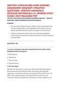 SHIFTKEY LPN&sol;LVN MED-SURG NURSING ASSESSMENT 2026&sol;2027 &vert; PRACTICE QUESTIONS&comma; VERIFIED ANSWERS & DETAILED RATIONALES &vert; A&plus; GRADED STUDY GUIDE &vert; JUST RELEASED PDF