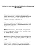 AMTRAK RWP COMPRE31 CERTIFICATION EVALUATION QUESTIONS&NewLine;AND ANSWERS