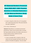 ATI Maternal Newborn Proctored &NewLine;Exam 2026&ndash;2027 &vert; 200&plus; Practice &NewLine;Questions & Detailed Rationales &vert; &NewLine;ATI RN Maternal-Newborn Study &NewLine;Guide & Exam Prep &vert; 