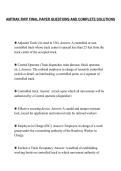 AMTRAK RWP FINAL PAPER QUESTIONS AND COMPLETE SOLUTIONS