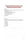 Nuclear Medicine Board Review Exam Questions and Correct Answers