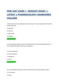 NUR 2407 EXAM 1 &sol; NUR2407 EXAM 1 &lpar; LATEST &rpar;&colon; PHARMACOLOGY&colon; RASMUSSEN COLLEGE
