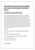 Maine &lpar;ME&rpar; Plant Operator Authority &lpar;MEPOA&rpar; &NewLine;Exam &vert; Latest Verified Questions and Detailed &NewLine;Answers