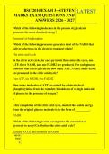 BSC 2010 EXAM 3--STEVEN &NewLine;MARKS EXAM QUESTIONS AND &NewLine;ANSWERS 2026 - 2027