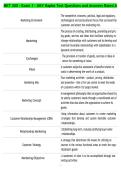 MKT 300 - Exam 1 - UKY Hapke Test Questions and Answers Rated A