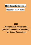 Florida Real Estate Sales Associate State Exam Study Guide 2026 &vert; License Exam Preparation & Review