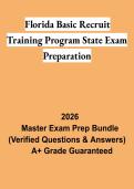 Florida Basic Recruit Training Program State Exam Prep 2026 &vert; Law Enforcement Certification Study Guide