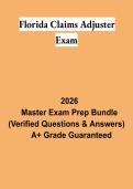 Florida Claims Adjuster Exam Study Guide 2026 &vert; Insurance Adjuster License Exam Preparation