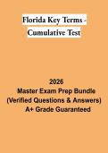 Florida Key Terms Cumulative Test Study Guide 2026 &vert; Exam Review & Practice Questions