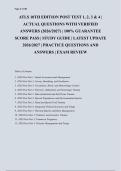 ATLS 10TH EDITION POST TEST 1&comma; 2&comma; 3 & 4 &vert; &NewLine;ACTUAL QUESTIONS WITH VERIFIED &NewLine;ANSWERS &lpar;2026&sol;2027&rpar; &vert; 100&percnt; GUARANTEE &NewLine;SCORE PASS &vert; STUDY GUIDE &vert; LATEST UPDATE &NewLine;2026&sol;2027 &vert; PRACTICE QUESTIONS AND &NewLine;ANSWERS &vert; EXAM REVIEW