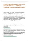 ATI RN Comprehensive Predictor Exit &NewLine;Exam 2026 Level 3 &ndash; 180 NGN &NewLine;Questions & Answers with Rationales