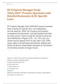 DC Property Manager Exam &NewLine;2026&sol;2027&colon; Practice Questions with &NewLine;Detailed Rationales & DC-Specific &NewLine;Laws