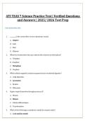 ATI TEAS 7 Science Practice Test Bank &ndash; Questions & Answers