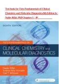 Test bank for Tietz Fundamentals of Clinical&NewLine;Chemistry and Molecular Diagnostics&comma;8th Edition by&NewLine;Nader Rifai&comma; PhD Chapters 1 - 49