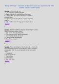 Bio 109 Unit 1 Poll Questions &vert; Questions with 100&percnt; Verified Answers &vert; Latest Update