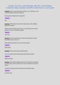 Lab Quiz 13 Urinary system Physiology &vert; BIO 168 &vert; Central Piedmont&NewLine;Community College &vert; Questions with 100&percnt; Verified Answers &vert; Latest Update