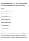 NYC AREA SUPERVISOR &lpar;HIGHWAY MAINTENANCE&rpar; EXAM &ndash; QUESTIONS AND ANSWERS &vert; VERIFIED AND WELL&NewLine;DETAILED ANSWERS &vert; PLUS RATIONALES &vert; DOWNLOAD AND PASS &vert; LATEST EXAM UPDATE 2026&sol;2027