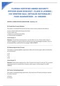  FLORIDA CERTIFIED ARMED SECURITY OFFICER EXAM 2026&sol;2027 &vert; CLASS G LICENSE &vert; 100 VERIFIED Q&A &vert; DETAILED RATIONALES &vert; PASS GUARANTEED &ndash; A&plus; GRADED