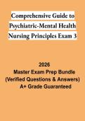 Comprehensive Psychiatric-Mental Health Nursing Principles Exam 3 Study Guide 2026 &vert; PMH Nursing Review