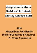 Comprehensive Mental Health & Psychiatric Nursing Concepts Exam Study Guide 2026 &vert; Nursing Review