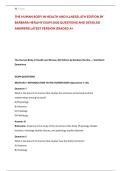 THE HUMAN BODY IN HEALTH AND ILLNESS&comma; 8TH EDITION BY &NewLine;BARBARA HERLIHY EXAM 2026 QUESTIONS AND DETAILED &NewLine;ANSWERS LATEST VERSION GRADED A&plus; 