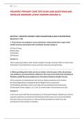 PEDIATRIC PRIMARY CARE TEST EXAM 2026 QUESTIONS AND &NewLine;DETAILED ANSWERS LATEST VERSION GRADED A&plus; 