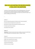 WGU C213 ACCOUNTING FOR DECISION MAKERS &mdash; FINAL EXAM