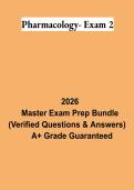 Pharmacology Exam 2 Study Guide 2026 &vert; Nursing Pharmacology Review & Exam Preparation