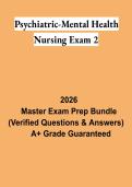 Psychiatric-Mental Health Nursing Exam 2 Study Guide 2026 &vert; PMH Nursing Review & Exam Prep
