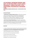 ATI MATERNAL-NEWBORN NURSING 2026&ndash;2027 &vert; ATI RN EXAM PREP & STUDY GUIDE &vert; PREGNANCY&comma; LABOR & DELIVERY&comma; FETAL MONITORING&comma; POSTPARTUM & NEWBORN CARE