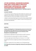 ATI RN MATERNAL-NEWBORN NURSING 2026&ndash;2027 &vert; EXAM PREP & PRACTICE QUESTIONS &vert; ANTEPARTUM&comma; LABOR&comma; POSTPARTUM & NEWBORN CARE