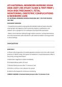 ATI MATERNAL-NEWBORN NURSING EXAM 2026&ndash;2027 &vert; RN STUDY GUIDE & TEST PREP &vert; HIGH-RISK PREGNANCY&comma; FETAL MONITORING&comma; OBSTETRIC COMPLICATIONS & NEWBORN CARE