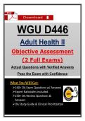 Pass WGU D446 OA Adult Health II Exam &lpar;2026&rpar; &ndash; Actual Questions & Study Guides &vert; Guarantee Pass