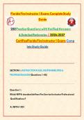 Florida Fire Instructor 1 Exam&colon; Complete Study Guide &ndash; 200 Practice Questions with Verified Answers & Detailed Rationales &vert; 2026-2027 Certification NEW