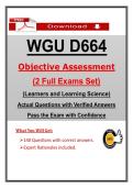 D664 Objective Assessment &ndash; Learners and Learning Science &ndash; 2026 Actual Questions and Answers &lpar;WGU&rpar; Pass the OA